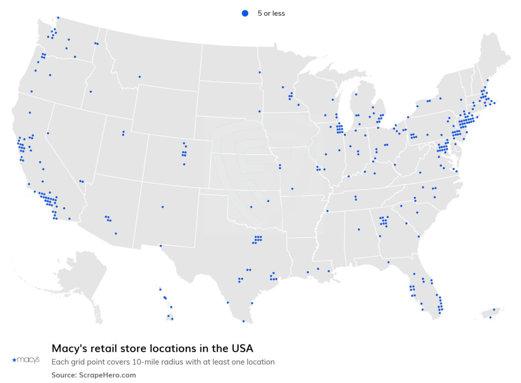 Number of Macys stores to sell to